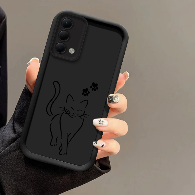 Oppo A78 - Custodia per telefono nera con motivo