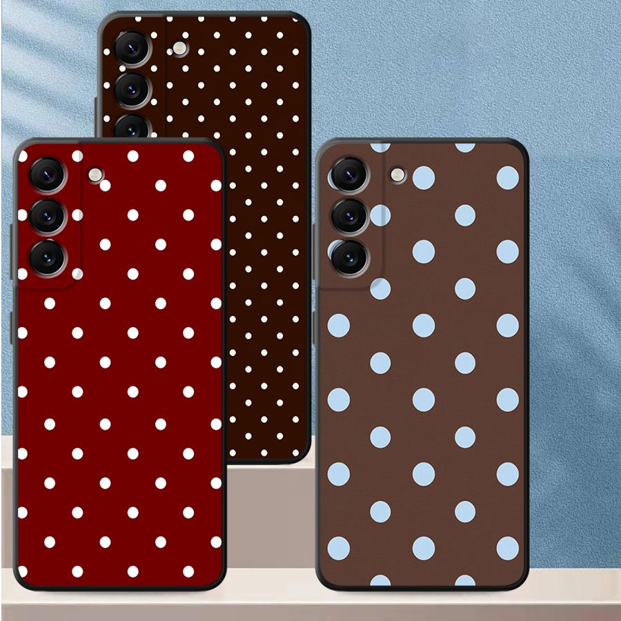 Samsung Galaxy A55 - Cover Retrò a Pois per Samsung